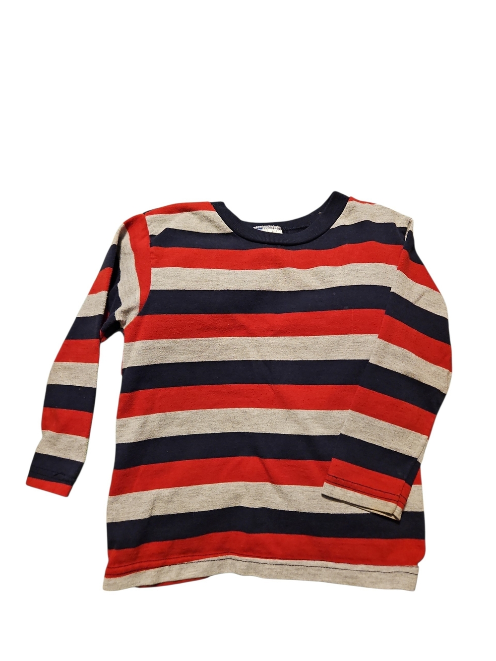 Garanimals Long Sleeve Striped Tee in Red, Navy & Gray Size 3t
